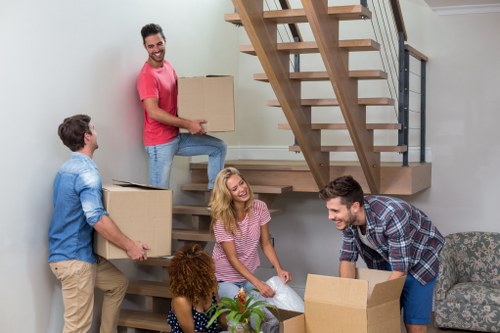 Removal van ready for a home move in Woodside Park