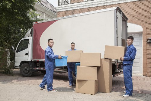 Man with van moving boxes in Woodside Park
