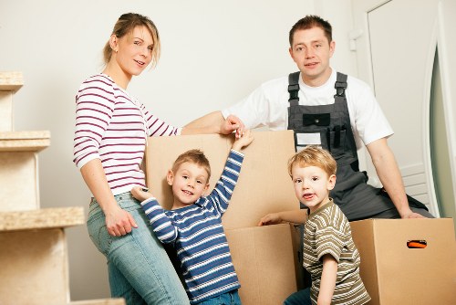 Preparing boxes and furniture for a Woodside Park man with van move