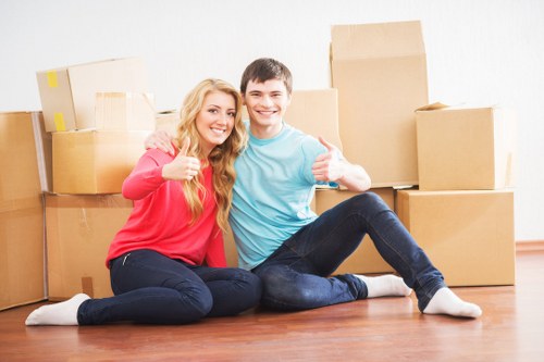 Commercial and residential removals van in Woodside Park