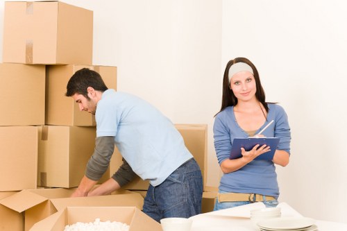 Local movers handling careful packing in Woodside Park