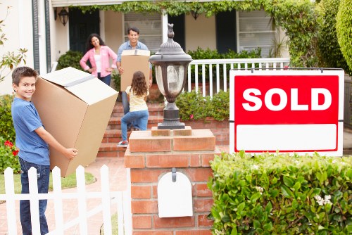 Packed household items ready for domestic removals