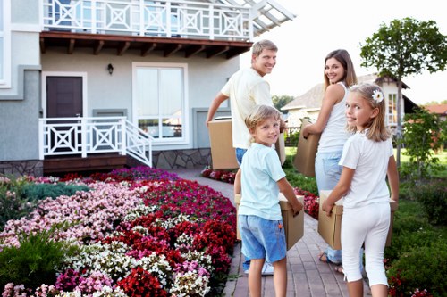 Local movers planning access and parking for a suburban house relocation